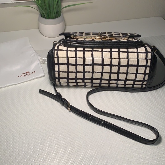 Coach Madison Small Sadie Flap Satchel In Graphic Print - Picture 11 of 15